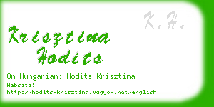 krisztina hodits business card